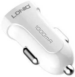 Автомобільний зарядний пристрій LDNIO DL-C17 Car charger 1USB 1A + MicroUsb cable White - мініатюра 2