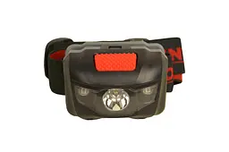 Ліхтар налобний на батарейках Intertool 1 LED + 2 LED х 1 Вт LB-0302 - мініатюра 4