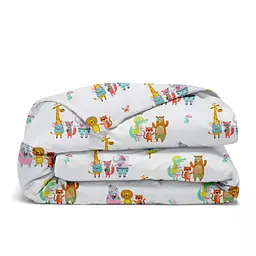Дитяча постільна білизна в ліжечко ZOO ANIMALS CS5, пісочний (AnimalsZooBeach_Honey110x160_140) - мініатюра 4