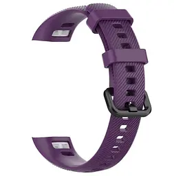 Силіконовий ремінець Primo для фітнес-браслета Huawei Honor Band 4/5 Purple - мініатюра 2