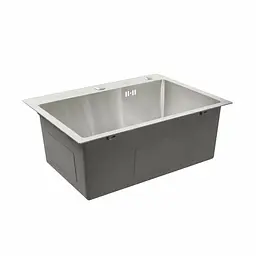 Кухонна мийка Platinum Handmade 580x430x220 (товщина 3,0/1,5 мм корзина та дозатор в комплекті), Нержавіюча сталь - мініатюра 4