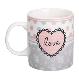 Чашка порцелянова Love 400 мл, сірий Liling Rongxiang Ceramic RX-N240143GKV - мініатюра 6