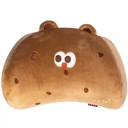 Подушка ортопедична Yiwu Cookie Bear велюр 27х20х12 см коричнева для подорожей