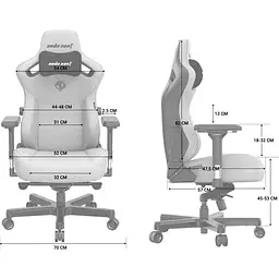 Геймерське крісло Anda Seat Kaiser 3 L Leather Maroon (AD12YDC-L-01-A-PV/C) [121750] - мініатюра 11