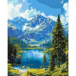 Картина за номерами Гірський спокій Origami LW30990, 40х50 см
