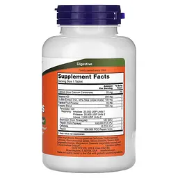 NOW Суперферменти для Підтримки Травлення Super Enzymes - 180 таблеток - мініатюра 2