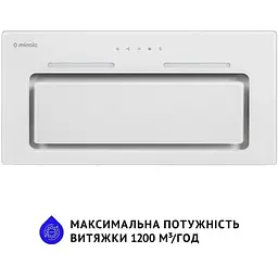 Витяжка вбудована Minola HBI 6873 WH Glass 1200 LED Line - мініатюра 2