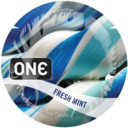 Презервативи One Flavor Waves свіжа м'ята сині 3 шт. (ROZ6400230333) - мініатюра 2