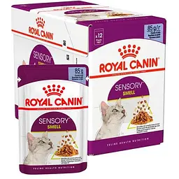 Уцінка. Набір вологого корму  для дорослих котів Royal Canin Sensory Smell Jellyшматочки в желе 1.02 кг (12 шт. х 85 г) 