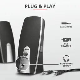 Комп'ютерні колонки Trust Mila Speaker Set Black - мініатюра 7