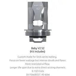 Випаровувач Baby V2 Coil Quadruple S2 - 0.15 Ом (16691) - мініатюра 2