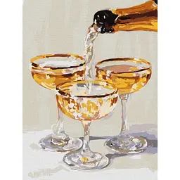 Картина по номерам с красками металлик "Мгновение для трех" 30х40 см