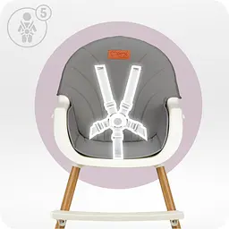 Стільчик для годування MoMi Reki 2 в 1 Grey (KRKA00034) - мініатюра 5