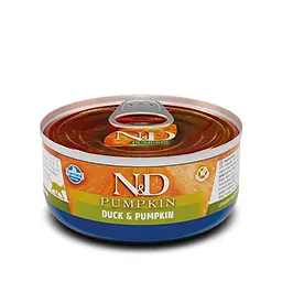 Вологий корм Farmina N&D Grain Pumpkin Duck Adult для котів, беззерновий, з гарбузом та качкою, 70 г