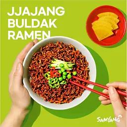 Локшина швидкого приготування Samyang Buldak Ramen Jjajang Hot Chicken Flavor 140 г - мініатюра 5