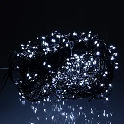 Новорічна гірлянда Різдвяна фея GarlandoPro 100 м 1000 LED чорний дріт Білий CF1000L100MBW - мініатюра 2