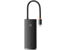 Мультипортовий адаптер BASEUS Lite Series 6-Port USB-A HUB Black (WKQX050001)