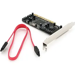 Контролер Voltronic PCI=>SATA 2.0, SIL3114, 1.5Gb/s, 4 порти внутрішніх, RAID, + кабель SATA, BOX