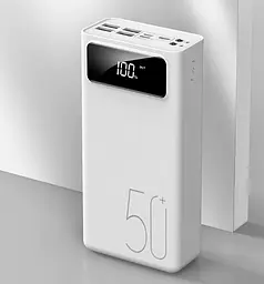 Зовнішній акумулятор Power Bank 50000mAh White - мініатюра 5