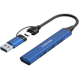 USB-C хаб Canyon DS-02 4in1 Blue (CNS-TDS02BL) UA