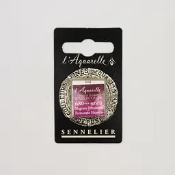 Акварельна фарба Sennelier, полукювета, S3, Перманентний пурпуровий (Permanent Magenta)