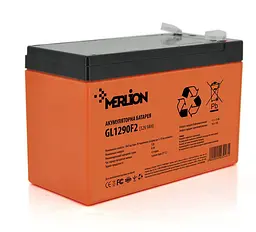 Аккумуляторная батарея GEL MERLION GL-1290F2 12V 9Ah - мініатюра 1