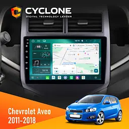 Штатна магнітола Chevrolet Aveo 2011-2018 Cyclone C9-013 4x64 DSP 4G Cyclone (НФ-00007210)