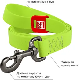 Повідець для собак WAUDOG Waterproof M Ш 20 мм Д 183 см салатовий (27295) - мініатюра 3
