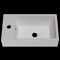 Раковина глянцева накладна Amidicon Mini 45 450x250 з литого каменю MINI_45_HL, Білий