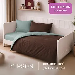 Дитяча постільна білизна MIRSON LITTLE KIDS фланель Menthol/Brown 110х160см (2200012800126) - мініатюра 6