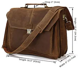 Чоловічий шкіряний портфель Vintage 42х34,2х12,7 см sum0012731 - мініатюра 8