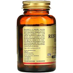 Ресвератрол Solgar Resveratrol 100 мг 60 капсул - мініатюра 3