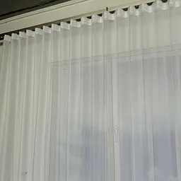 Турецький тюль креп з люрексом білий 300х270, тасьма ALBO pbe0052340 - мініатюра 3