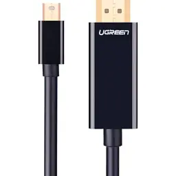 Кабель мультимедійний miniDisplayPort M to HDMI M 1.5m MD101 4K black Ugreen (20848) - мініатюра 2