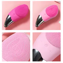 Електрична силіконова щітка Sonic Facial Brush Вібро - щіточка масажер для очищення шкіри обличчя та тіла в асортименті - мініатюра 3