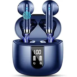 Бездротові навушники Drsaec J55 Bluetooth 5.3, Сині