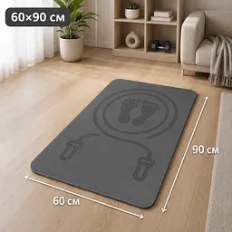 Килимок для стрибків на скакалці Solve темно-сірий 60 x 90 см (KT9000282) - мініатюра 3