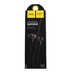 Гарнітура Hoco M3 Універсальний Earphone Black - мініатюра 2