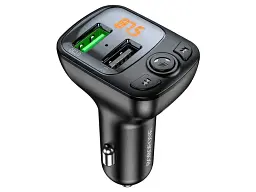 FM-трансмітер Borofone BC41 Eminency 2x USB Black (BC41B) (6974443382884) - мініатюра 4