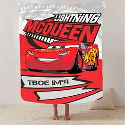 Плед плюшевий 3D іменний Блискавка Маквін 160х200 см 160 см, 135 см - мініатюра 2