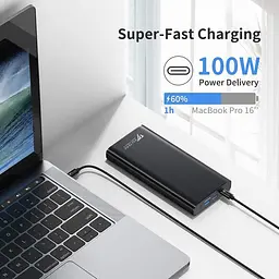 Зовнішній акумулятор PowerOak Voltero S25 100W 26800 mAh USB-C MacBook PowerBank - мініатюра 4