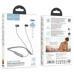 Бездротові спортивні навушники HOCO ES64 Easy Sound sports BT earphones Сірий - мініатюра 3
