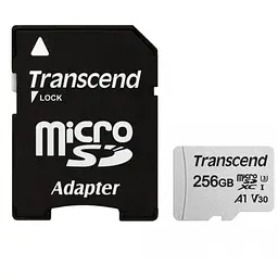 Карта пам'яті Transcend 256 GB microSDXC UHS-I U3 300S + SD Adapter TS256GUSD300S-A