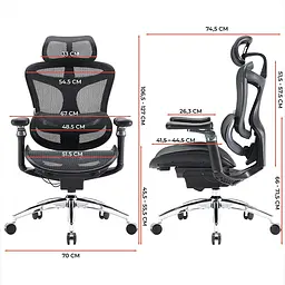 Крісло офісне Sihoo Doro C300 Pro Mesh Black (DORO-C300-PRO-M101) - мініатюра 6