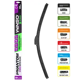 Щітка склоочисника гібридна Winso Pro Phantom 24/600 мм (118600) - мініатюра 3