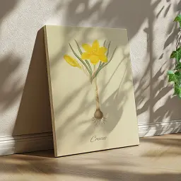 Інтер'єрна картина Ботанічна ілюстрація, Crocus, ботаніка, інтер'єрний декор, 60×45 см (id7153) - мініатюра 2