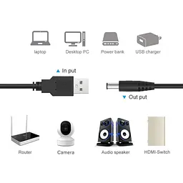 Кабель China USB-DC 5v-12v (1m) (USBDC512) - мініатюра 4