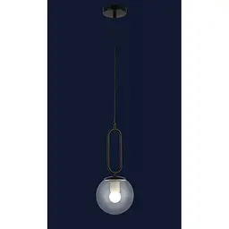 Світильник люстра підвісна в стилі лофт куля Levistella 9163818-1 BK+CL - мініатюра 2