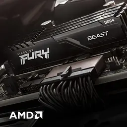 Модуль пам'яті для комп'ютера DDR4 32GB (2x16GB) 3200 MHz Fury Beast Black Kingston Fury (ex.HyperX) (KF432C16BBK2/32) - мініатюра 6