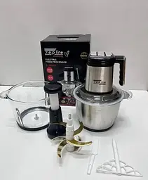 Подрібнювач Zepline ZP-00219 6в1 з двома чашами cкло та нержавіюча сталь 3000 Вт Сріблястий - мініатюра 7